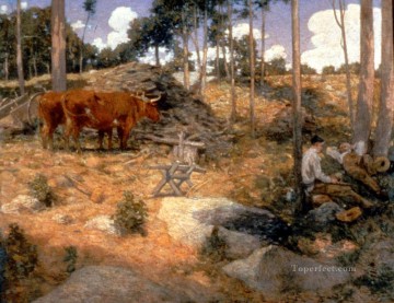 ジュリアン・オールデン・ウィアー Painting - ニューイングランドの正午の休息 ジュリアン・オールデン・ウィアー